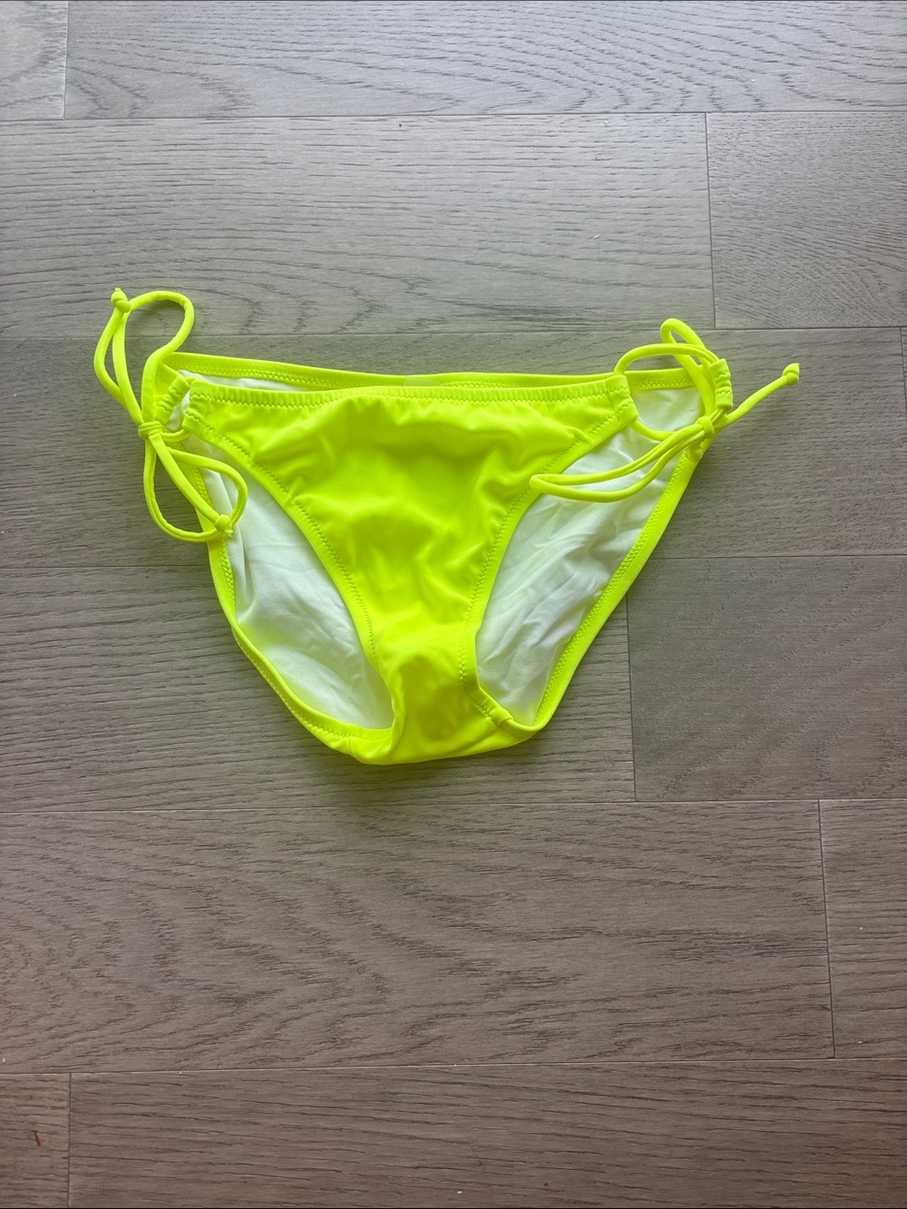 Victoria's Secret Neon Yellow Tie-Side Bikini Bottoms